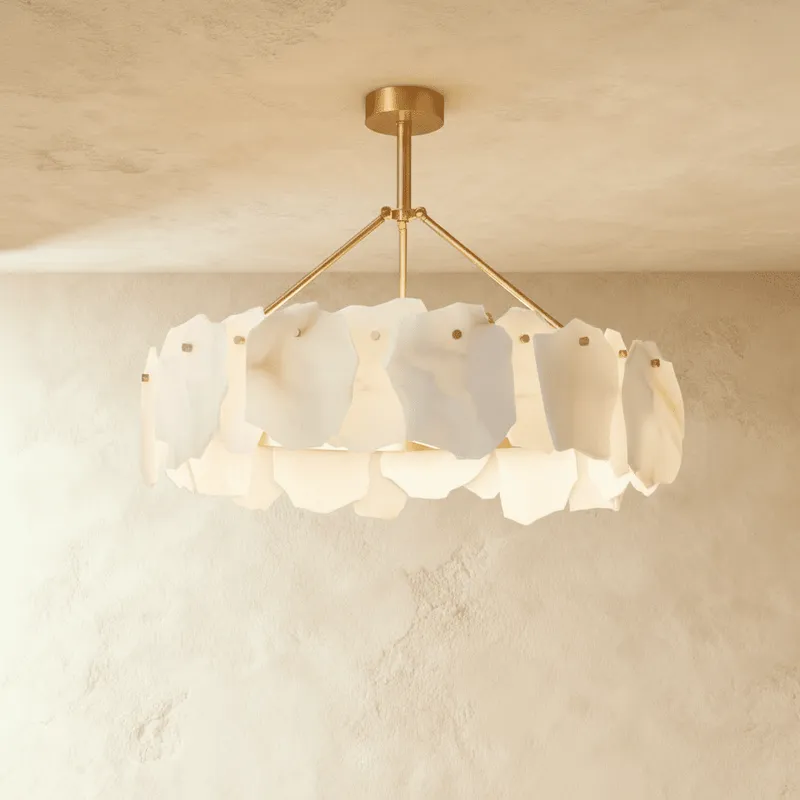 Elora Alabaster Chandelier — Zarvo Lighting LED Linear Lights 36.0W 3000K