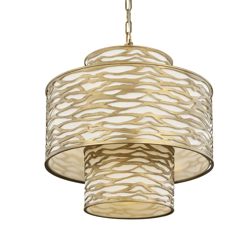 Kato 4 Light 3-Tier Pendant - Havana Gold — Varaluz Lighting LED Landscape Lights  