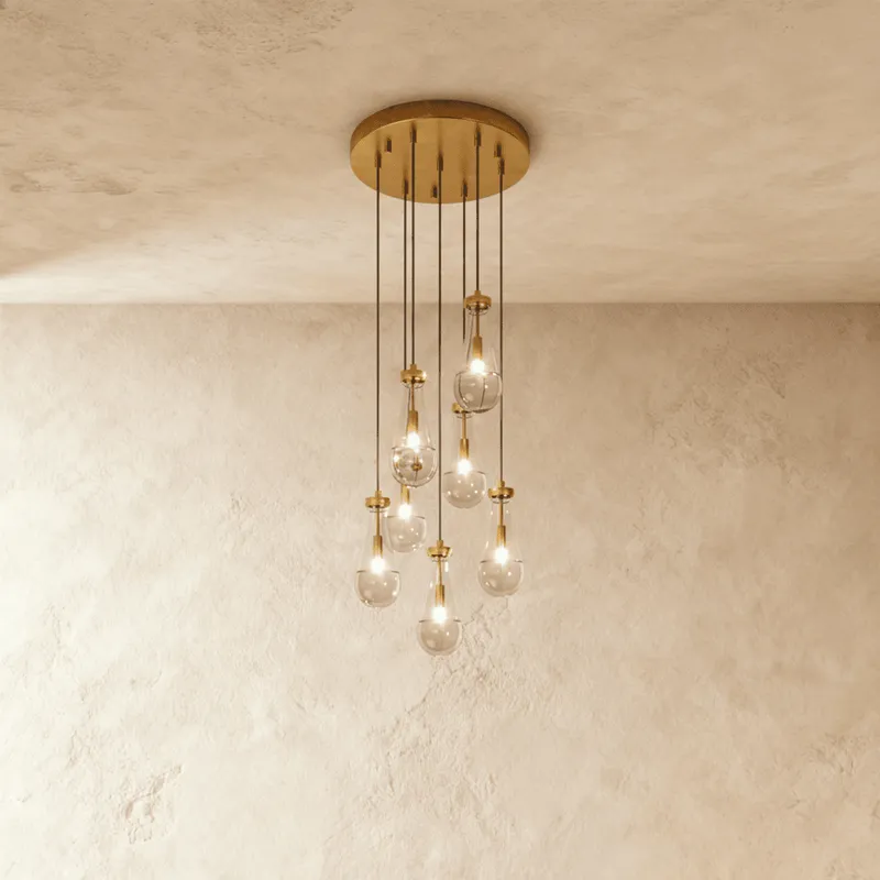 Pulcher Glass Tears Chandelier — Zarvo Lighting LED Pendant Lights 70.0W 3000K