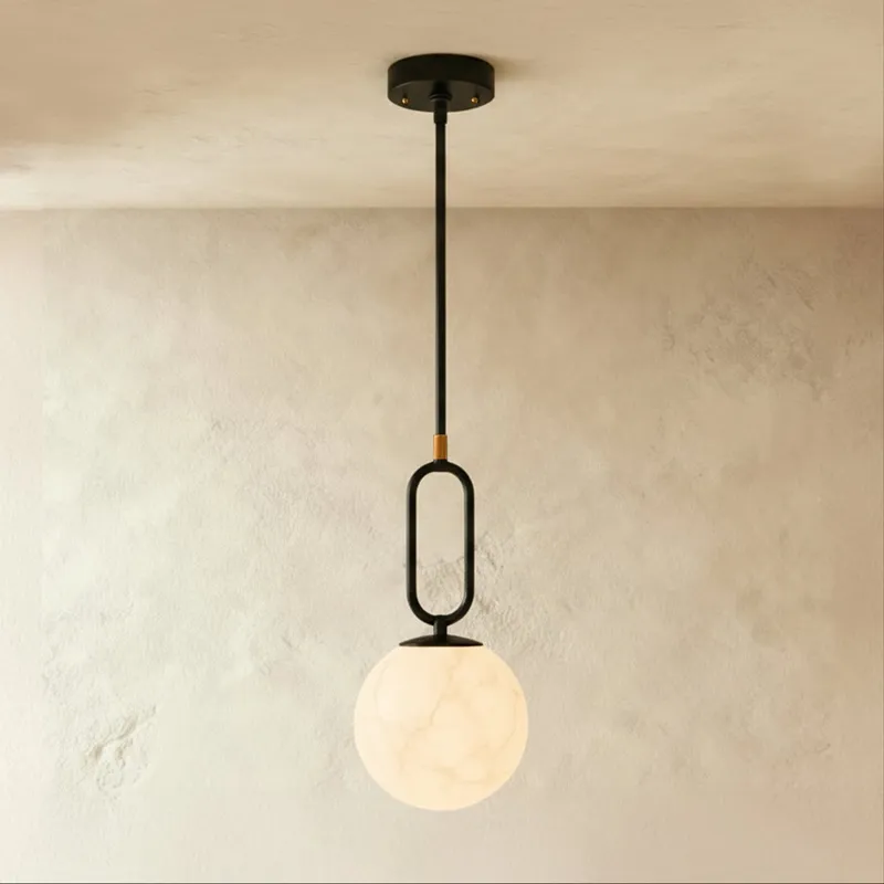 Gong Alabaster Pendant Light — Zarvo Lighting LED Pendant Lights  3000K
