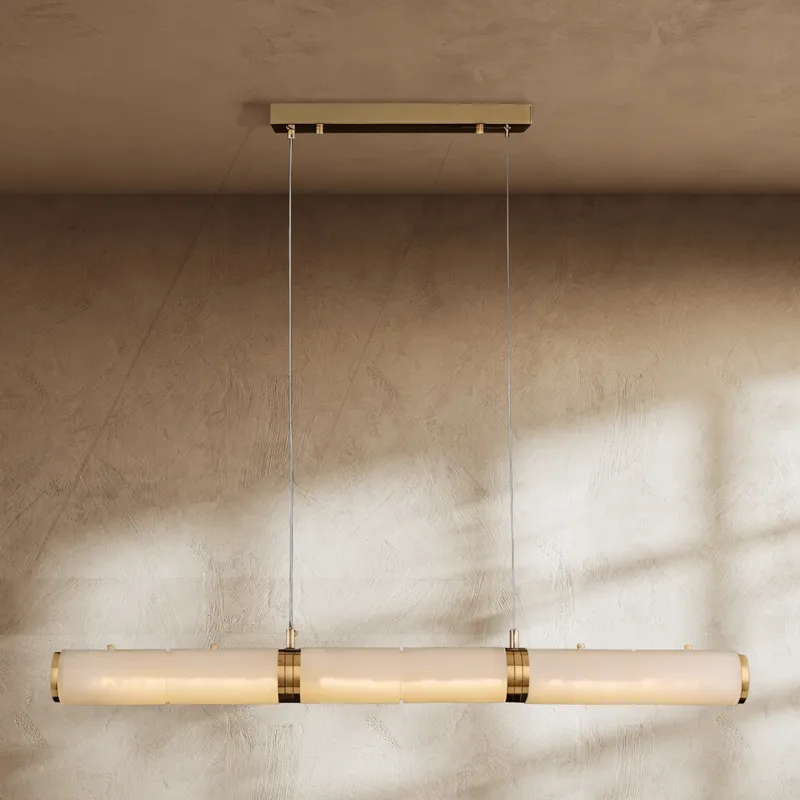 Miglan Alabaster Chandelier Light — Zarvo Lighting LED Linear Lights  3000K