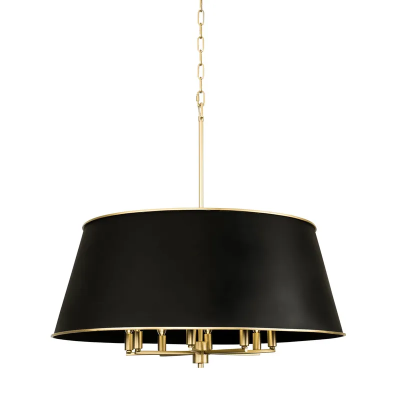 Coco 8 Light Pendant - Matte Black/French Gold — Varaluz Lighting LED Landscape Lights  