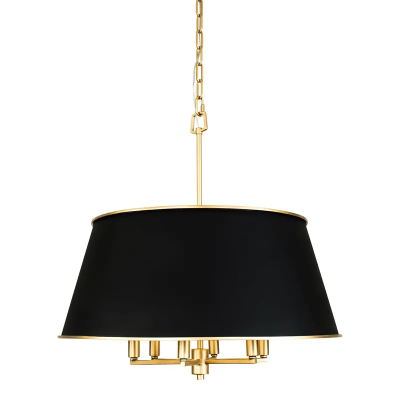 Coco 6 Light Pendant - Matte Black/French Gold — Varaluz Lighting LED Landscape Lights  
