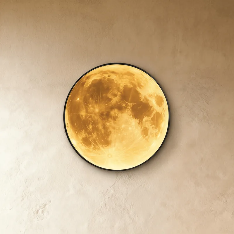 Astro Moon Wall Lamp Illuminated Art — Zarvo Lighting LED Wall Lights 24.0W 