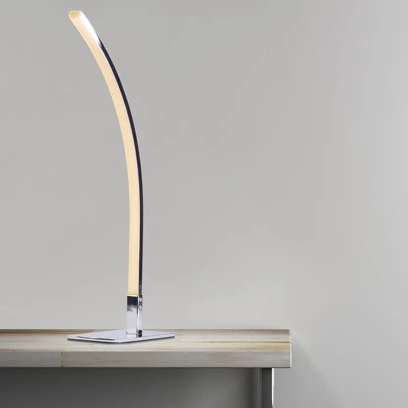 Modern Arc Design Table Lamp // Chrome — Finesse Decor LED General Lighting 6.0W 4000K