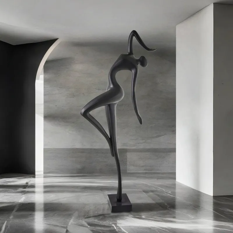 Grace in Motion Sculpture // Black — Finesse Decor LED General Lighting  