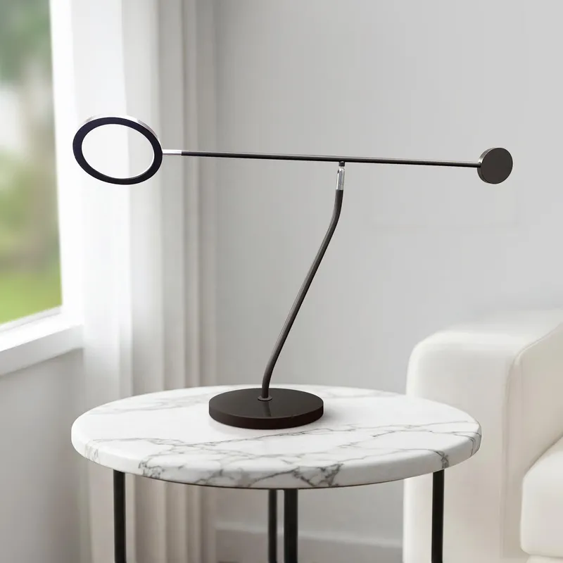 Table Lamp Black and Chrome — Finesse Decor LED General Lighting  