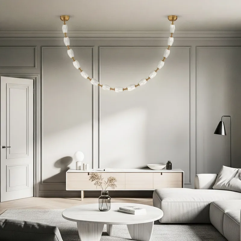 Chandelier Steel Tangent Plane Glass — Finesse Decor LED Pendant Lights  