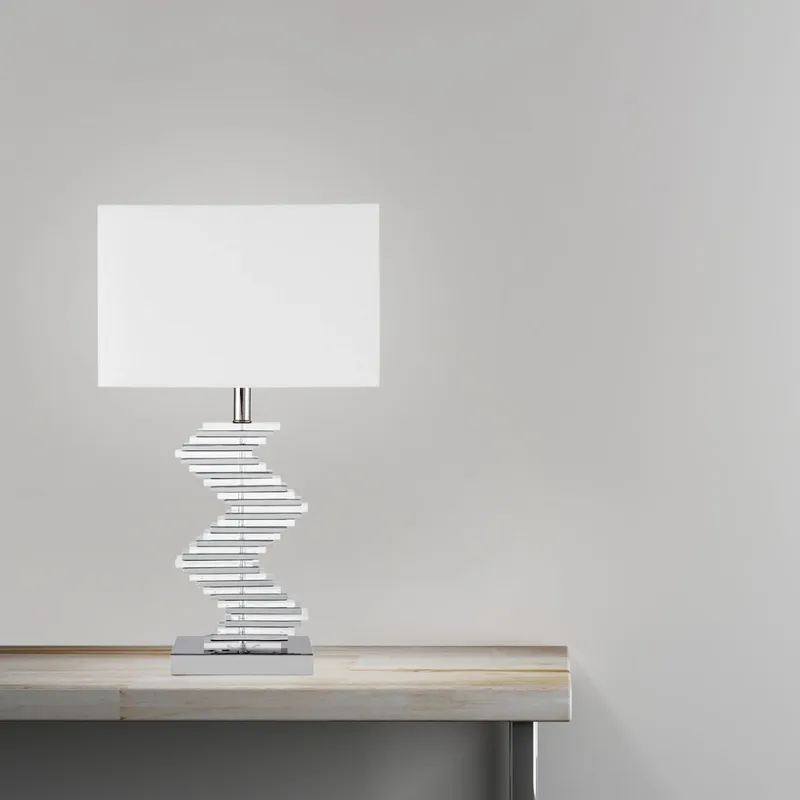Crystal Two Tone Paved Table Lamp // 1 Light — Finesse Decor LED General Lighting  