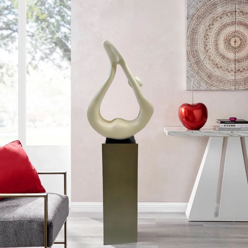 Yoga White Sculpture - Gray Base — Finesse Decor LED General Lighting  