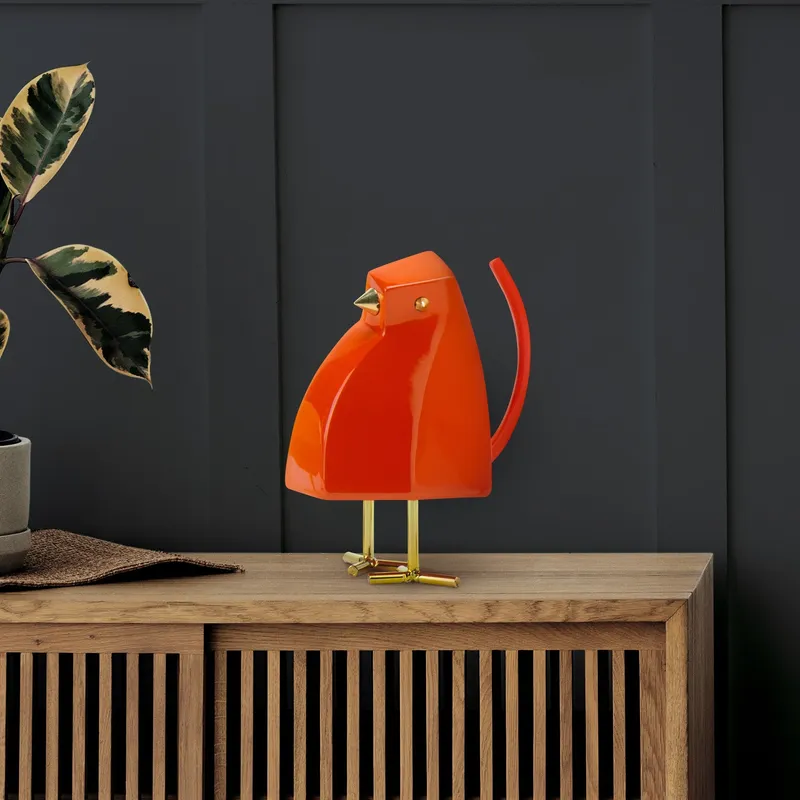 Bird Sculpture // Large Orange — Finesse Decor LED General Lighting  