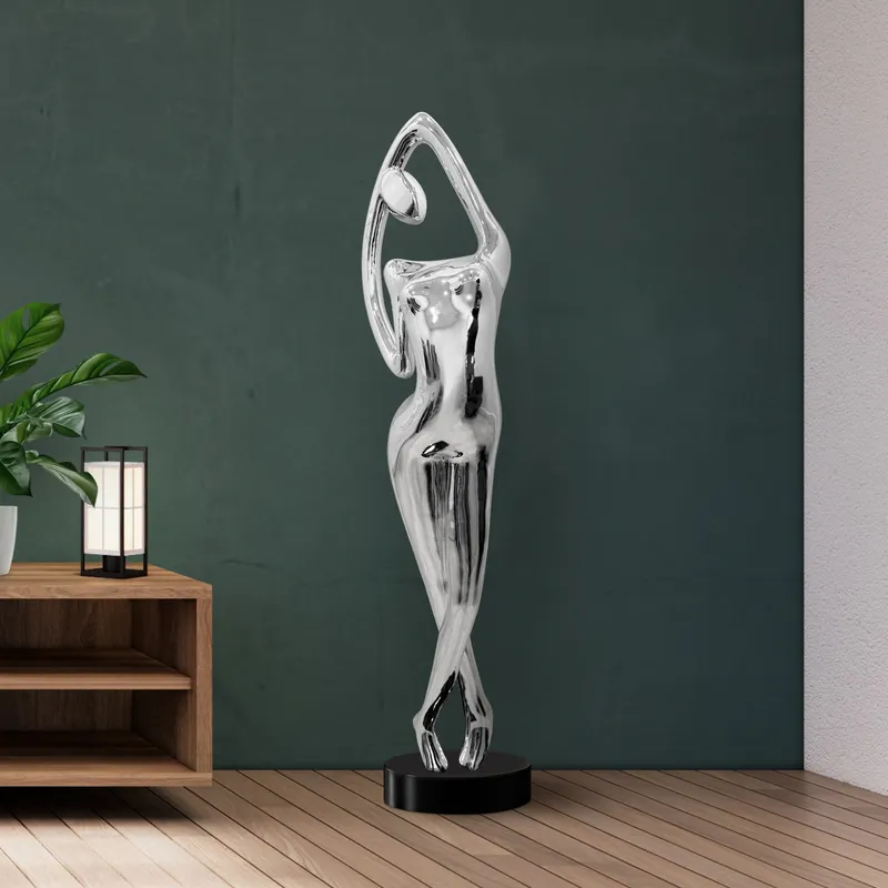 Chrome Woman Sculpture — Finesse Decor LED General Lighting  