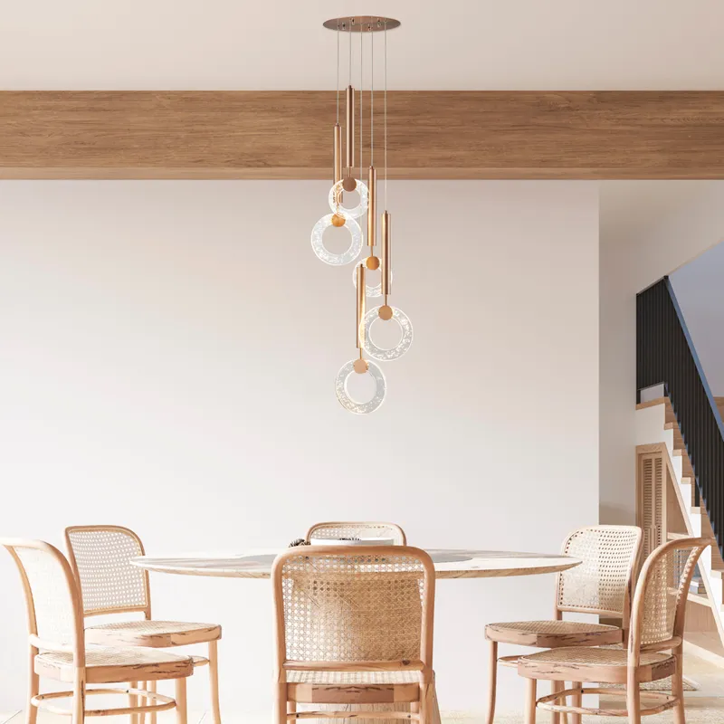 Glitter Rings Flush Chandelier // Bronze — Finesse Decor LED Pendant Lights  