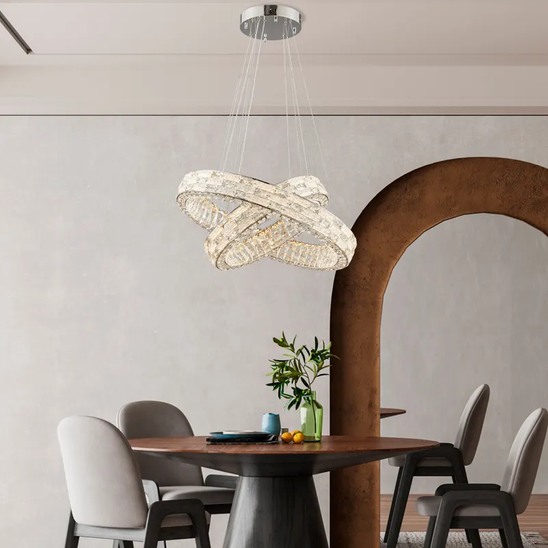 Helix Chandelier // Chrome — Finesse Decor LED Pendant Lights 90.0W 