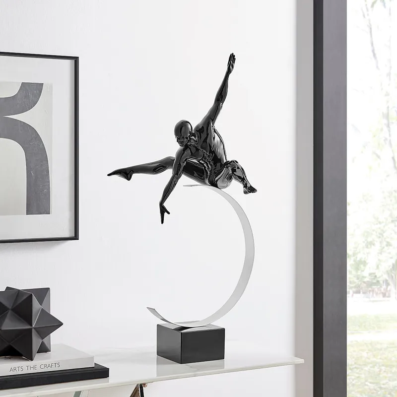 Dynamic Man Sculpture // Black — Finesse Decor LED General Lighting  