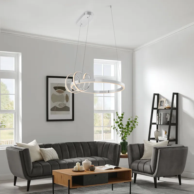 Salzburg Round Chandelier // Chrome — Finesse Decor LED Pendant Lights  3000K