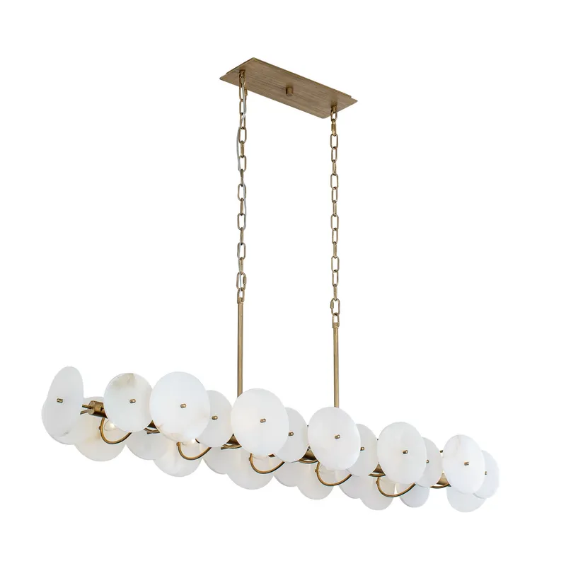 Cosmos 10 Light Linear Pendant - Havana Gold — Varaluz Lighting LED Linear Lights  