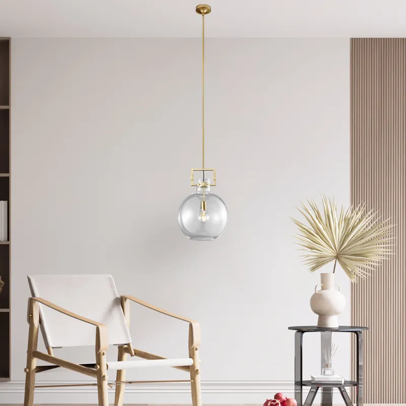 Atlas 1 LED Light Pendant // Crystal and Gold — Finesse Decor LED Pendant Lights  