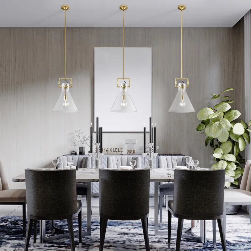 Helios 1 LED light Pendant // Crystal & Gold — Finesse Decor LED Pendant Lights  