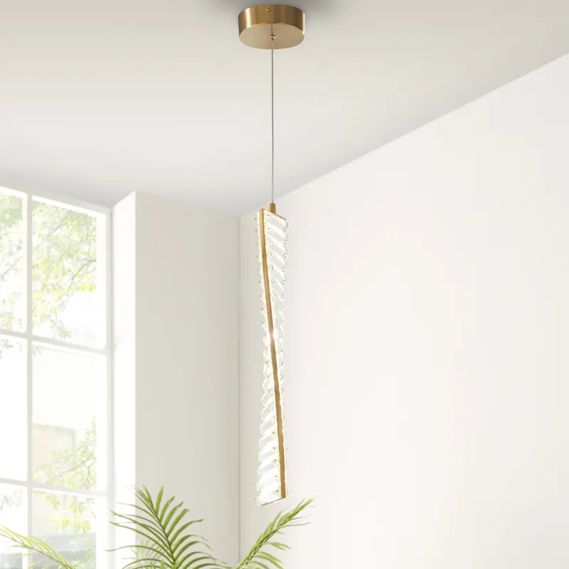 Efell LED Pendant // Brushed Gold — Finesse Decor LED Pendant Lights 10.0W 