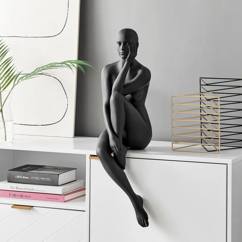 Antoinette Doll Sculpture // Matte Black — Finesse Decor LED General Lighting  