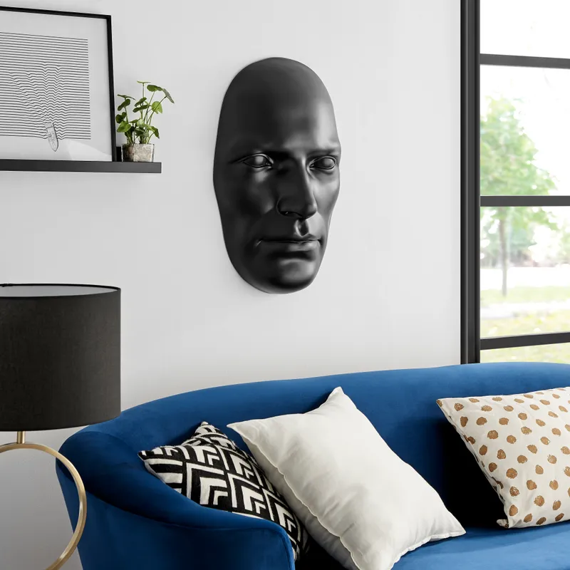 Sumerian Masculine Face // Matte Black — Finesse Decor LED General Lighting  