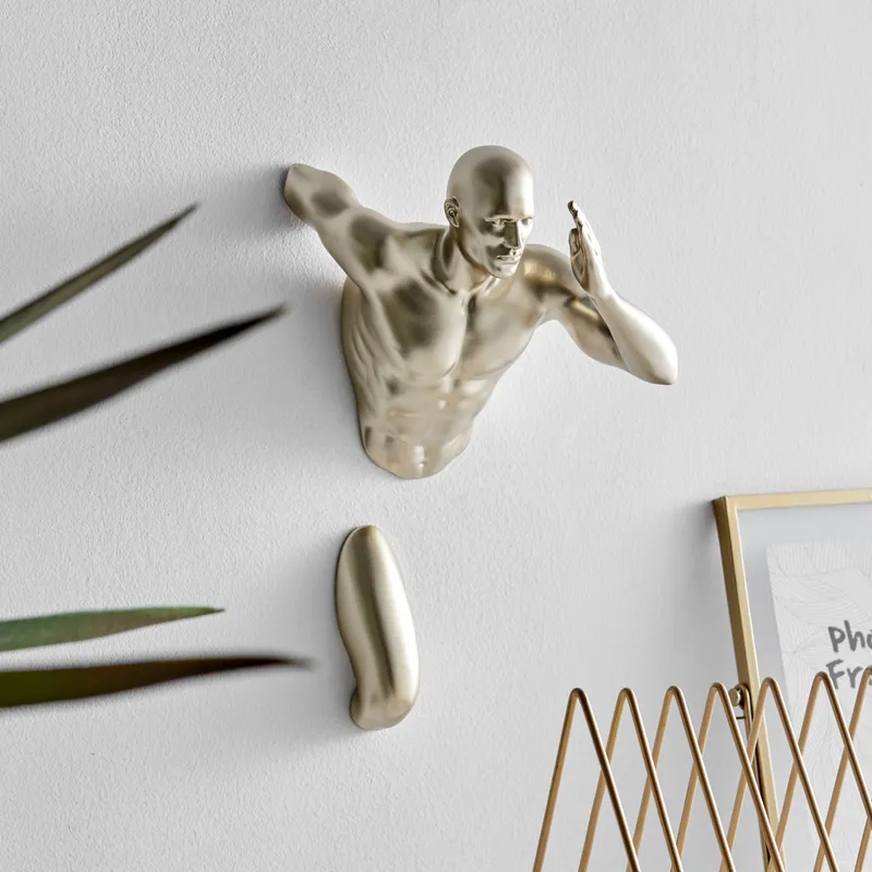 Runner Man 13" Wall Sculpture // Gold — Finesse Decor LED Wall Lights  