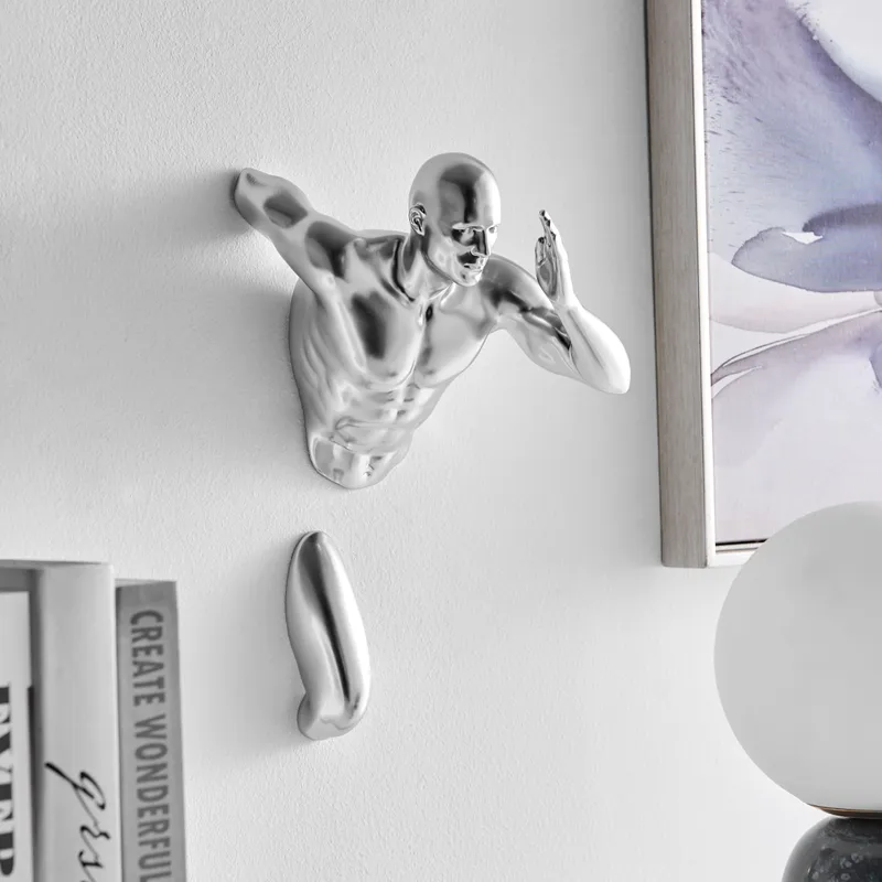 Runner Man 13" Wall Sculpture // Chrome — Finesse Decor LED Wall Lights  