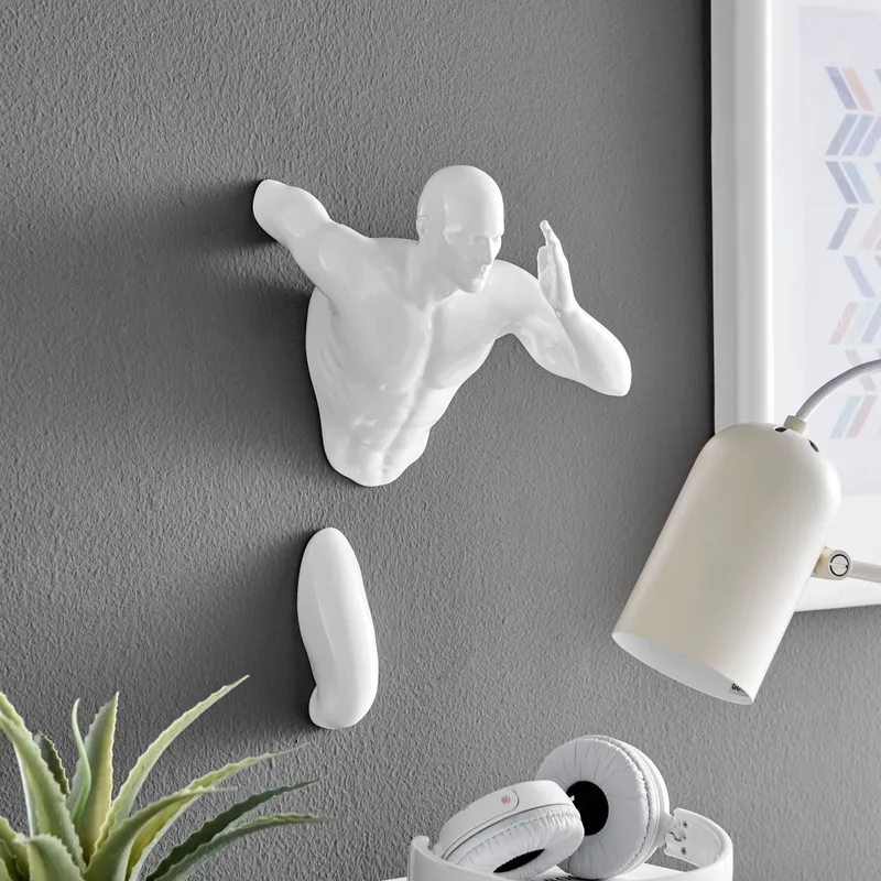 Runner Man 13" Wall Sculpture // White — Finesse Decor LED Wall Lights  