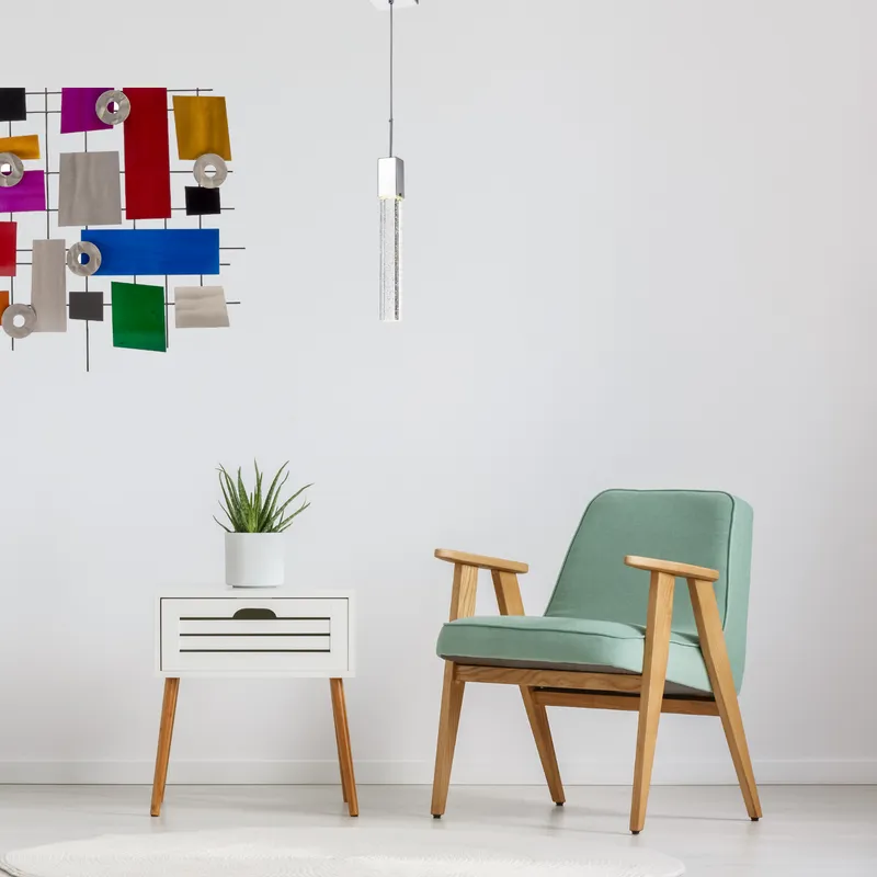 Rectangular Crystal Pendant // XL 1 light — Finesse Decor LED Pendant Lights 3.0W 4000K