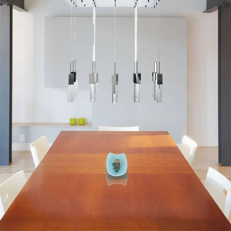 Rectangular Crystal Chandelier // 15 Light — Finesse Decor LED Pendant Lights 3.0W 4000K