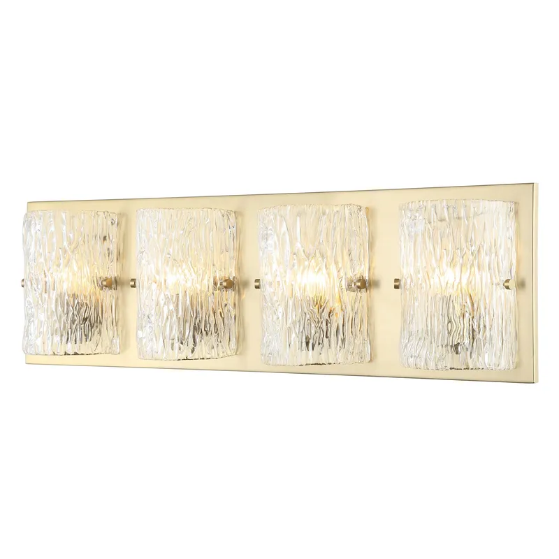 Morgan 4 Light Bath - Satin Brass — Varaluz Lighting LED Smart & Connected Lighting  