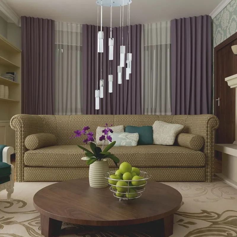 Rectangular Crystal Chandelier // 9 Light — Finesse Decor LED Pendant Lights 3.0W 4000K