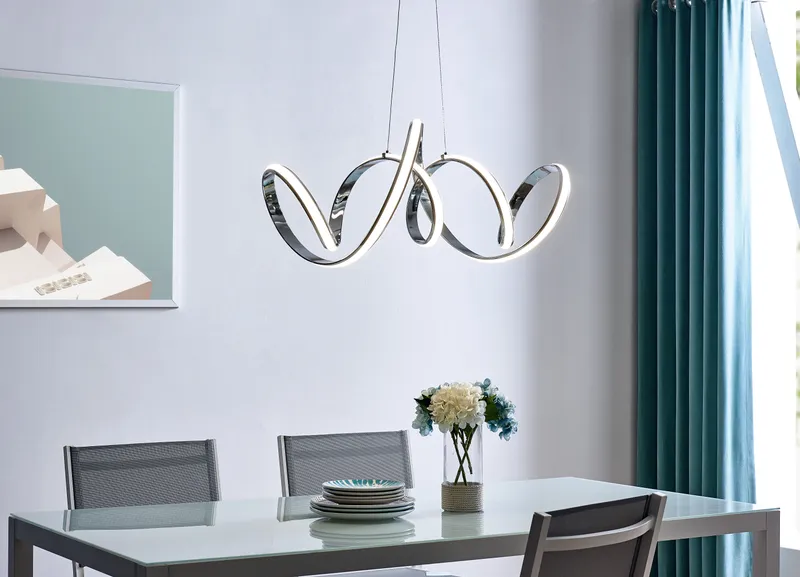 Seville LED Chandelier // Chrome — Finesse Decor LED Pendant Lights 50.0W 4000K