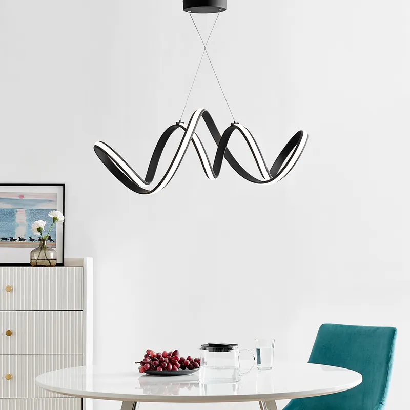 Seville LED Chandelier // Black — Finesse Decor LED Pendant Lights 50.0W 4000K