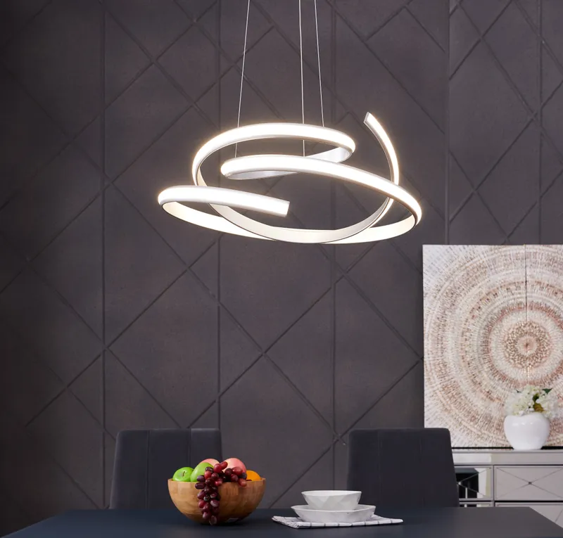 Oslo LED Adjustable Chandelier // Silver — Finesse Decor LED Pendant Lights 46.0W 4000K