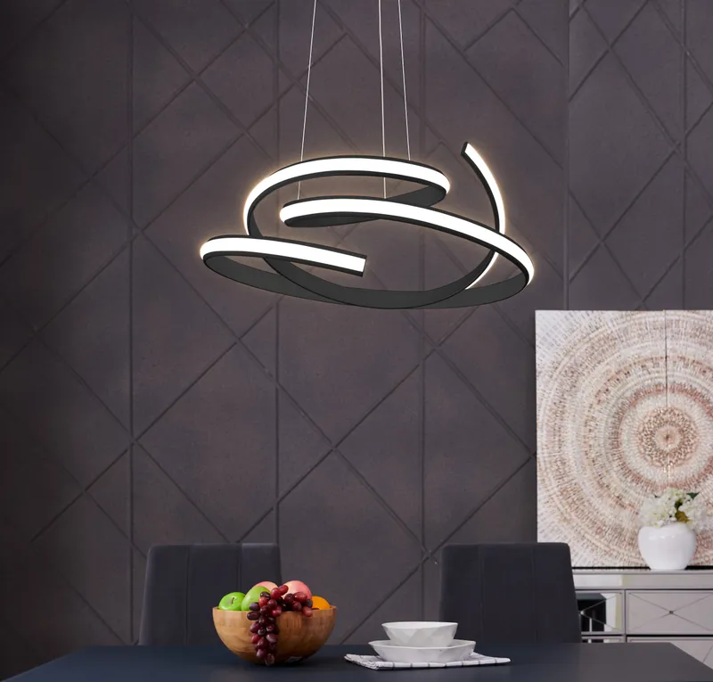 Oslo LED Adjustable Chandelier // Black — Finesse Decor LED Pendant Lights 46.0W 4000K