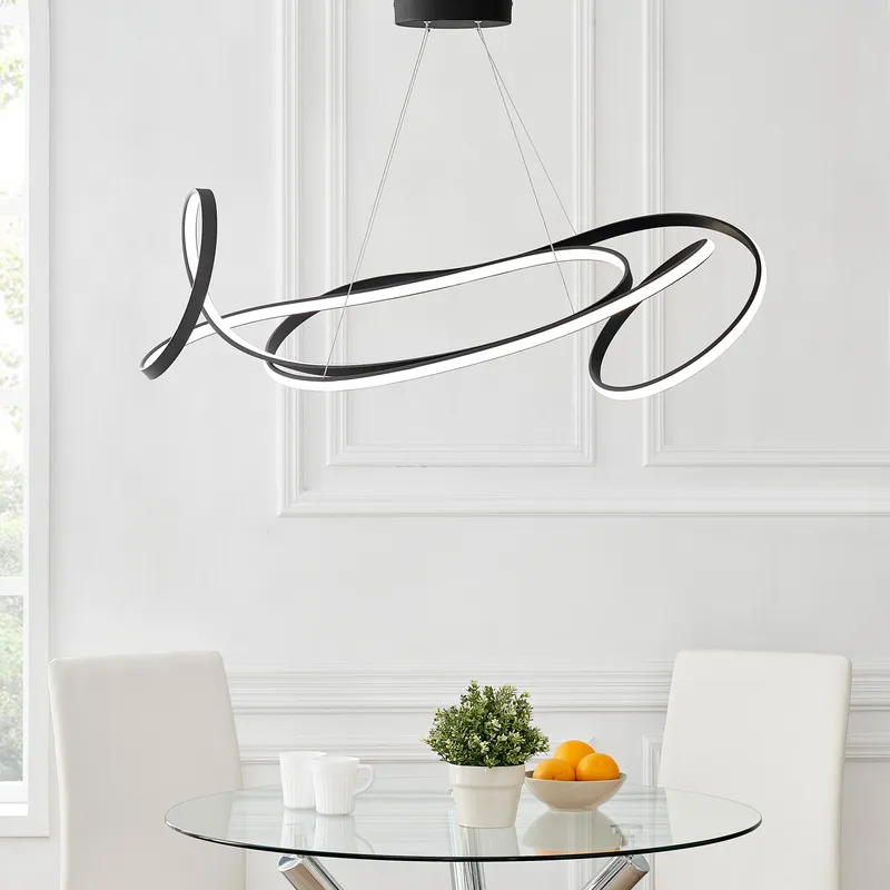 Moscow LED Chandelier // Black — Finesse Decor LED Pendant Lights 60.0W 4000K