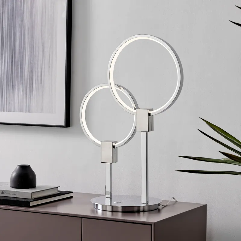Hong Kong LED Tall Table Lamp //  Chrome — Finesse Decor LED General Lighting 15.0W 4000K