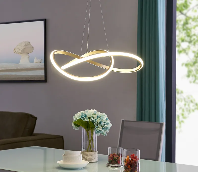 Edinburgh LED Chandelier // Gold — Finesse Decor LED Pendant Lights 30.0W 4000K