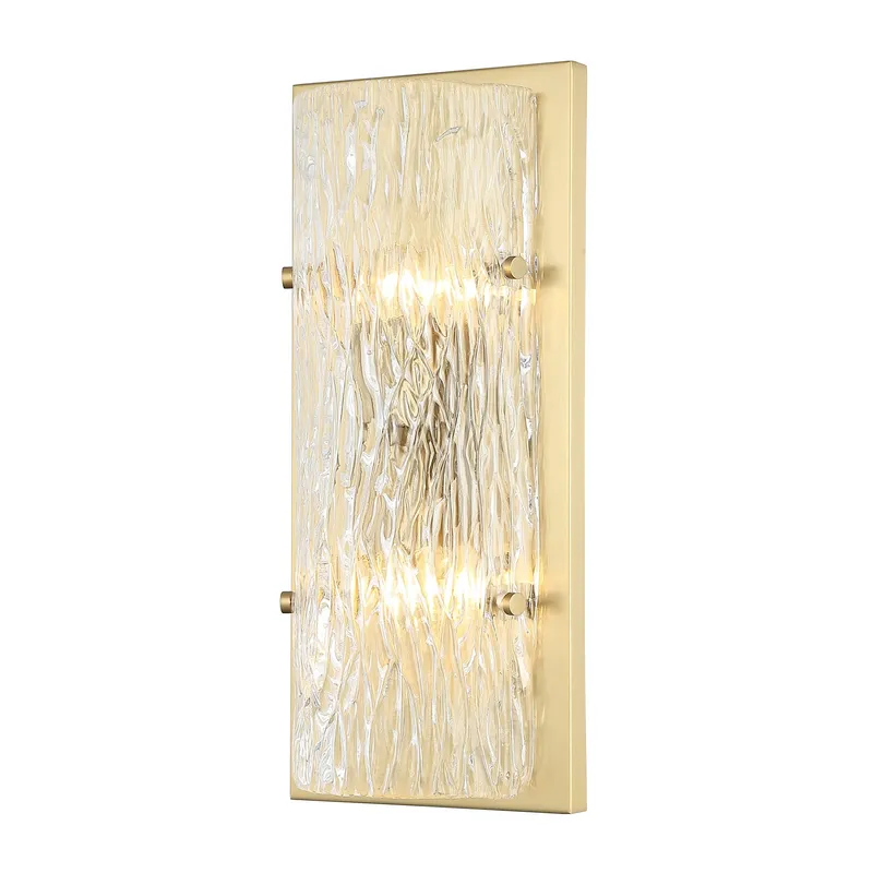 Morgan 2 Light Sconce - Satin Brass — Varaluz Lighting LED Wall Lights  