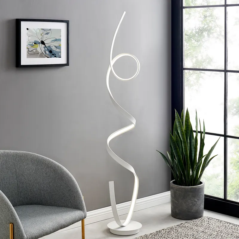 Amsterdam LED Dimmable 63" Floor Lamp // White — Finesse Decor LED General Lighting 30.0W 4000K