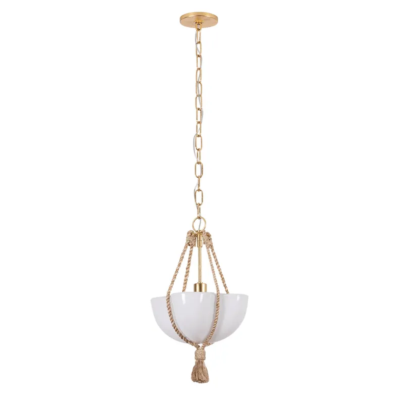 Amberley 1-Light Pendant in Vintage Gold Leaf 12W x 18.5H — Foundry Lighting LED Pendant Lights 12.0W 