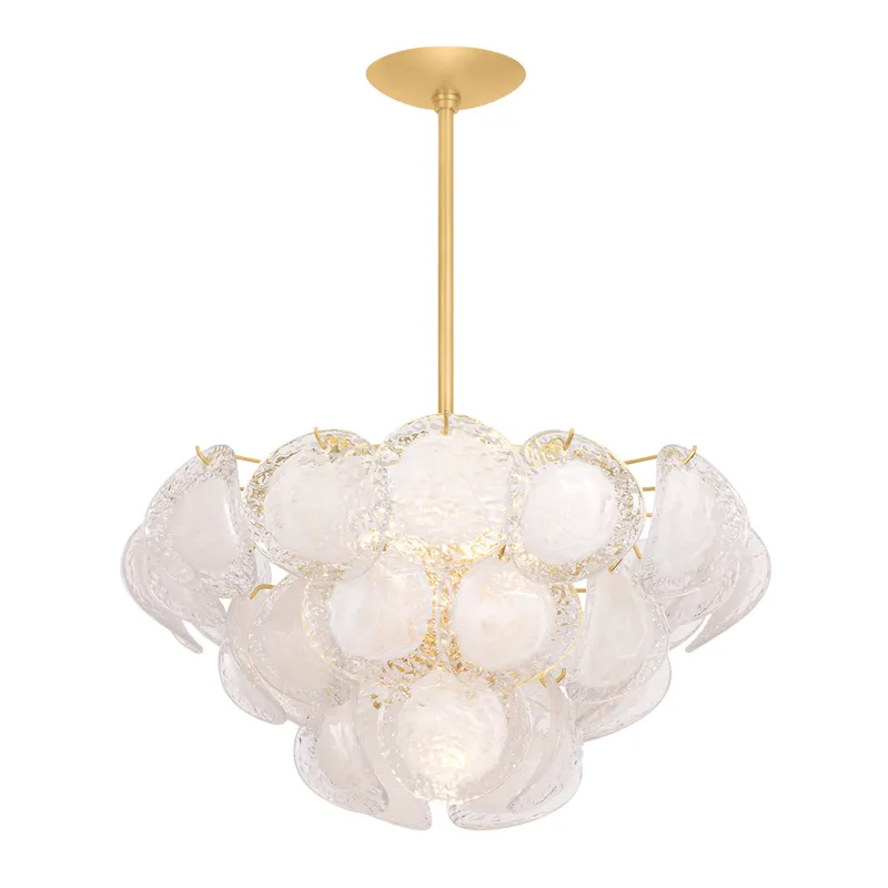 Cedar Hill 5-Light Chandelier in Vintage Gold Leaf 30.25W x 15.5H — Foundry Lighting LED Pendant Lights 25.0W 