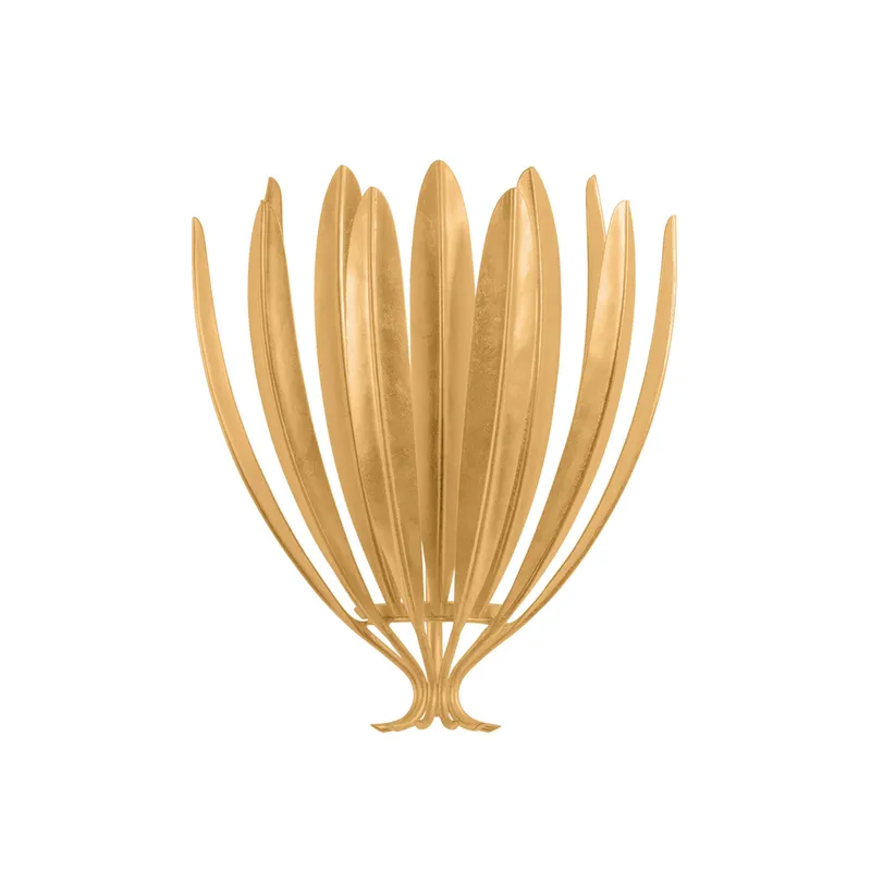 Whitfield 1-Light Wall Sconce in Vintage Gold Leaf 11.75W x 13H — Foundry Lighting LED Wall Lights 75.0W 