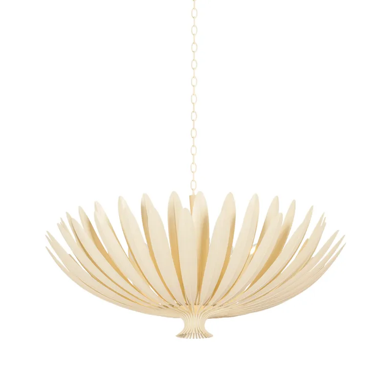 Whitfield 12-Light Chandelier in Cream Plaster 48W x 24H — Foundry Lighting LED Pendant Lights 48.0W 