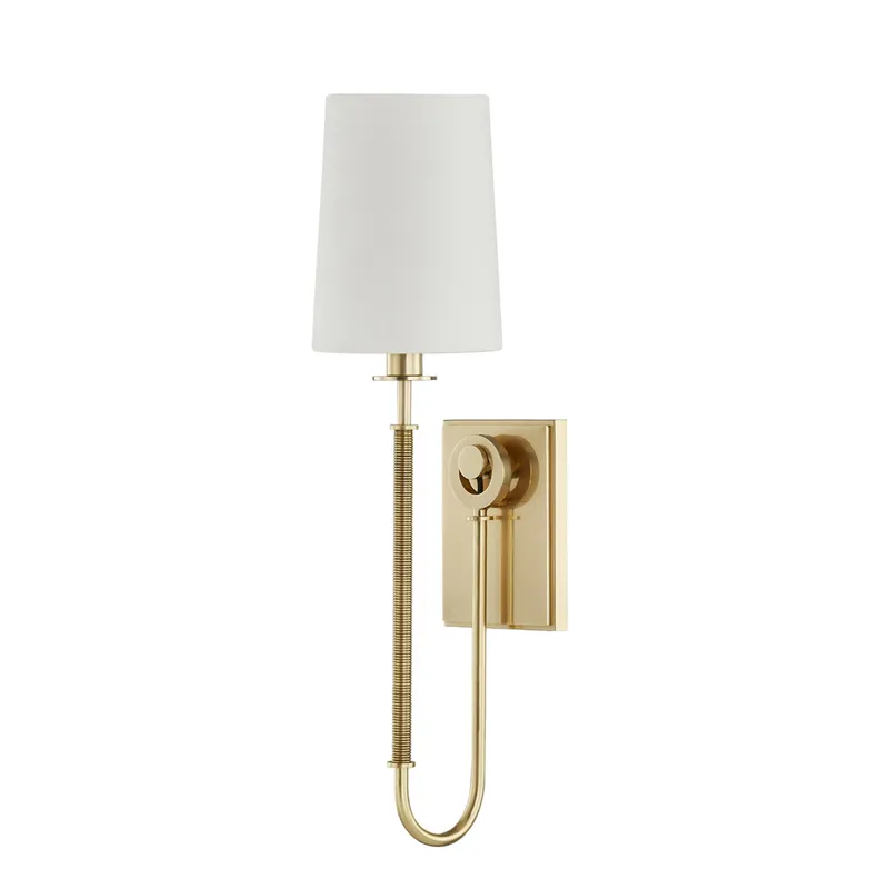 Glenmont 1-Light Wall Sconce in Aged Brass 5.25W x 20.5H (2071-AGB) — Foundry Lighting LED Wall Lights 25.0W 