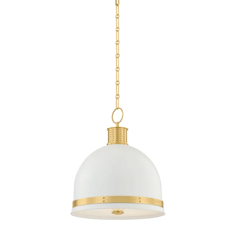 Briscoe 2-Light Pendant in Aged Brass 15W x 17.5H — Foundry Lighting LED Pendant Lights 15.0W 