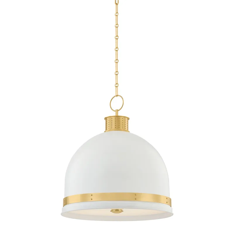 Briscoe 3-Light Pendant in Aged Brass 20.25W x 22H — Foundry Lighting LED Pendant Lights 25.0W 
