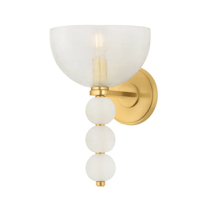 Bloomvale 1-Light Wall Sconce in Aged Brass 7.75W x 12.25H — Foundry Lighting LED Wall Lights 75.0W 